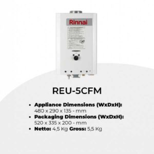 Rinnai w.heater REU-5CFM